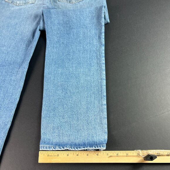 Adriano Goldschmid Jeans Womens 31x27* Isabelle Straight Crop Blue Denim Tag 31R - Picture 11 of 16